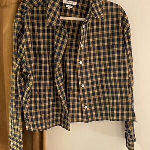 Madewell oversized boxy plaid shirt